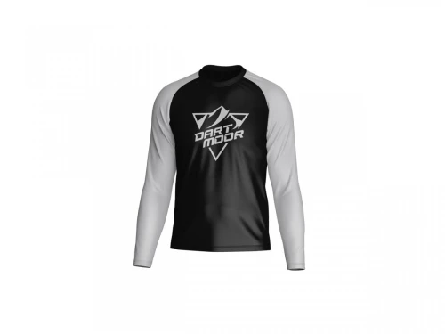 Jersey MTB długi rękaw Descender Junior, pomarańczowo-czarny, M