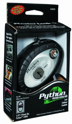 Głowica zapięcia MASTERLOCK PYTHON bez linki owalna czarno-srebrna (DWZ)