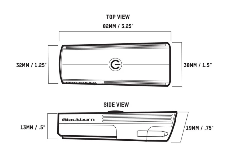 Lampka przednia BLACKBURN DAYBLAZER 550 FRONT, 550 lumenów czarna (NEW 2023)