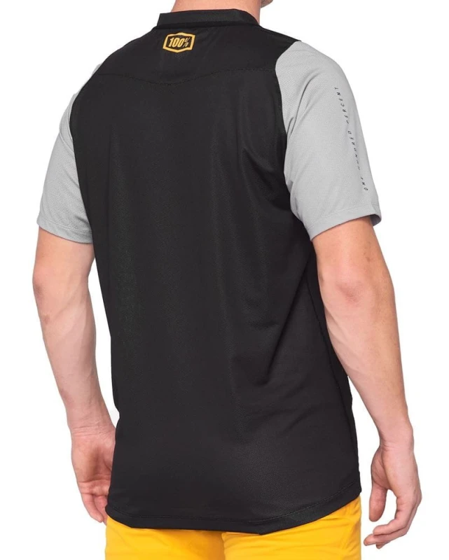 Koszulka męska 100% CELIUM Jersey krótki rękaw black mustard roz. L (NEW)