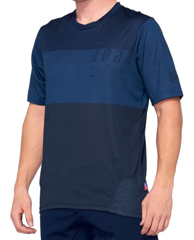 Koszulka męska 100% AIRMATIC Jersey krótki rękaw blue midnight roz. L (NEW)