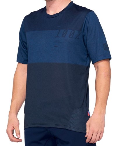 Koszulka męska 100% AIRMATIC Jersey krótki rękaw blue midnight roz. XL