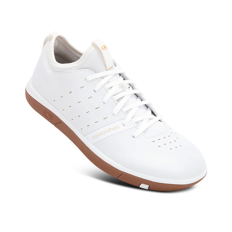 BUTY CRANKBROTHERS STAMP STREET LACE WHITE/GOLD - GUM OUTSOLE 10.5 (44 EU)