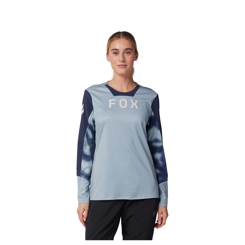 KOSZULKA ROWEROWA Z DŁUGIM RĘKAWEM FOX LADY DEFEND TAUNT GUNMETAL L