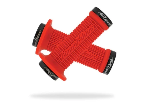 Chwyty kierownicy LIZARDSKINS MINI MACHINE LOCK-ON klamry czarne 105mm czerwone