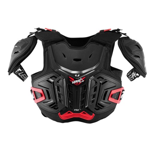 BUZER JUNIOR LEATT 4.5 PRO BLACK RED (147-159CM) L/XL