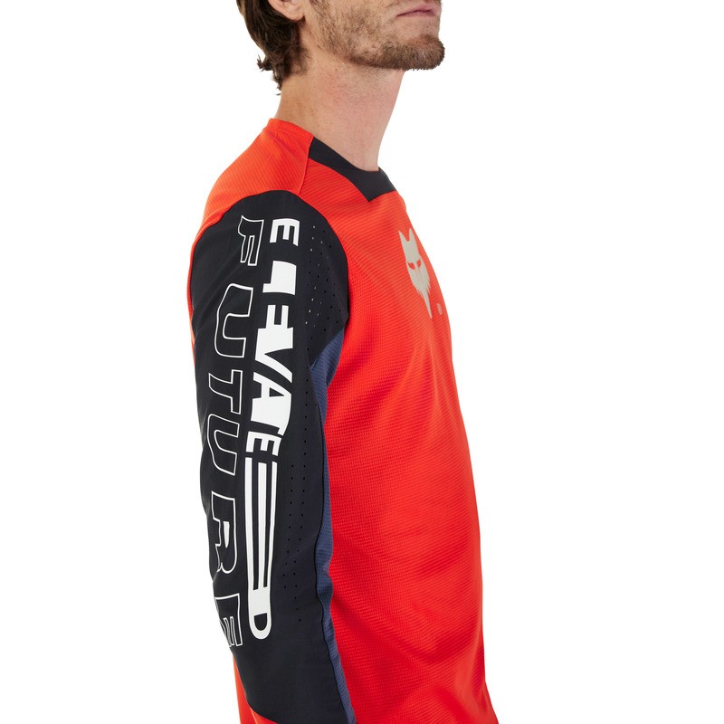 KOSZULKA ROWEROWA Z DŁUGIM RĘKAWEM FOX DEFEND ELEVATED FLUO RED S