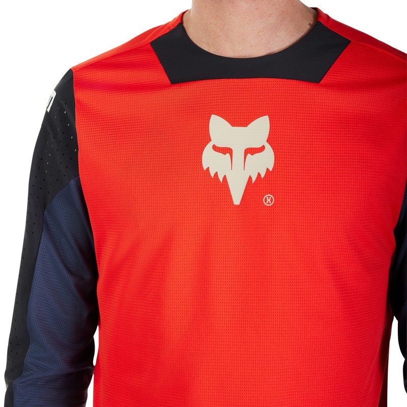 KOSZULKA ROWEROWA Z DŁUGIM RĘKAWEM FOX DEFEND ELEVATED FLUO RED XL