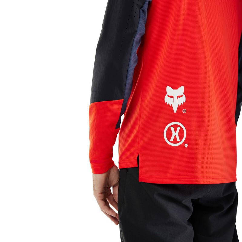 KOSZULKA ROWEROWA Z DŁUGIM RĘKAWEM FOX DEFEND ELEVATED FLUO RED XL
