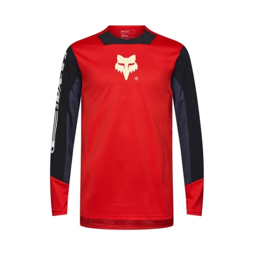 KOSZULKA ROWEROWA Z DŁUGIM RĘKAWEM FOX DEFEND ELEVATED FLUO RED XXL