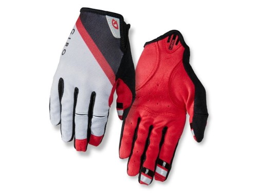 Rękawiczki męskie GIRO DND długi palec grey dark red black roz. S (obwód dłoni 178-203 mm / dł. dłoni 175-180 mm) (DWZ)