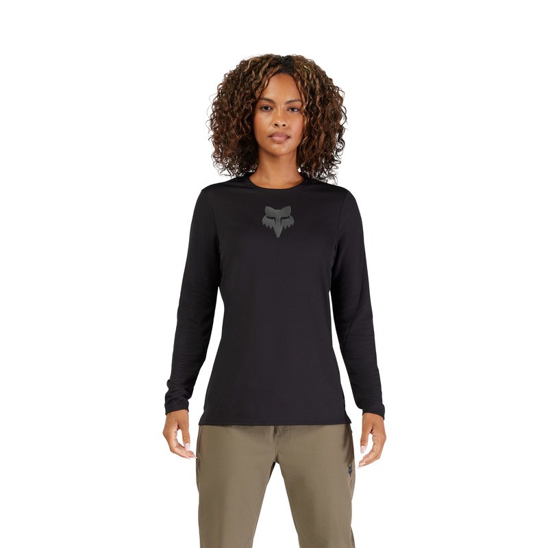 KOSZULKA ROWEROWA Z DŁUGIM RĘKAWEM FOX LADY RANGER HEAD BLACK XS