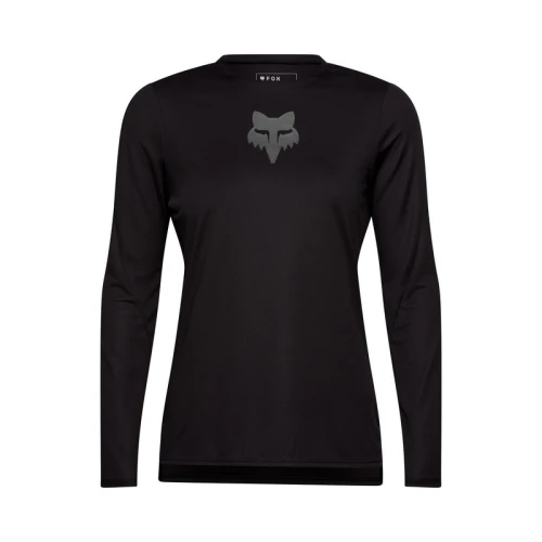 KOSZULKA ROWEROWA Z DŁUGIM RĘKAWEM DAMSKA FOX RANGER HEAD BLACK S