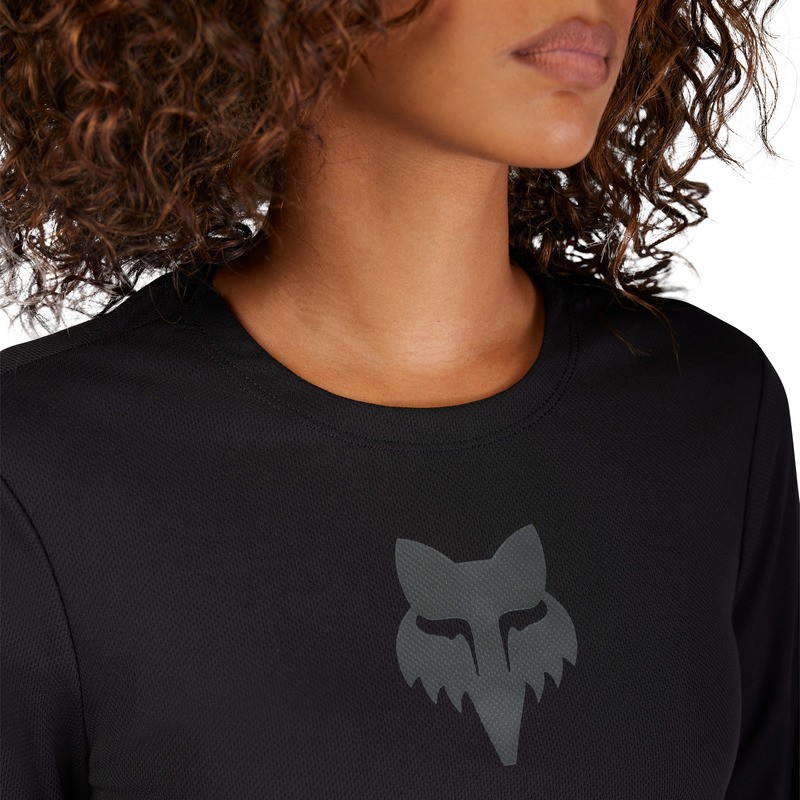 KOSZULKA ROWEROWA Z DŁUGIM RĘKAWEM FOX LADY RANGER HEAD BLACK L