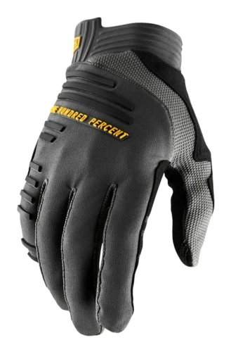 Rękawiczki 100% R-CORE Glove charcoal roz. L (długość dłoni 193-200 mm) (DWZ)