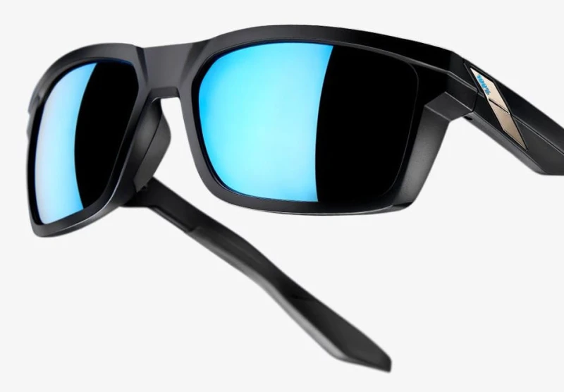 Okulary 100% DAZE Matte Black - HiPER Blue Multilayer Mirror Lens (Szkła Niebieskie Lustrzane Wielowarstwowe, LT 15%) (NEW)