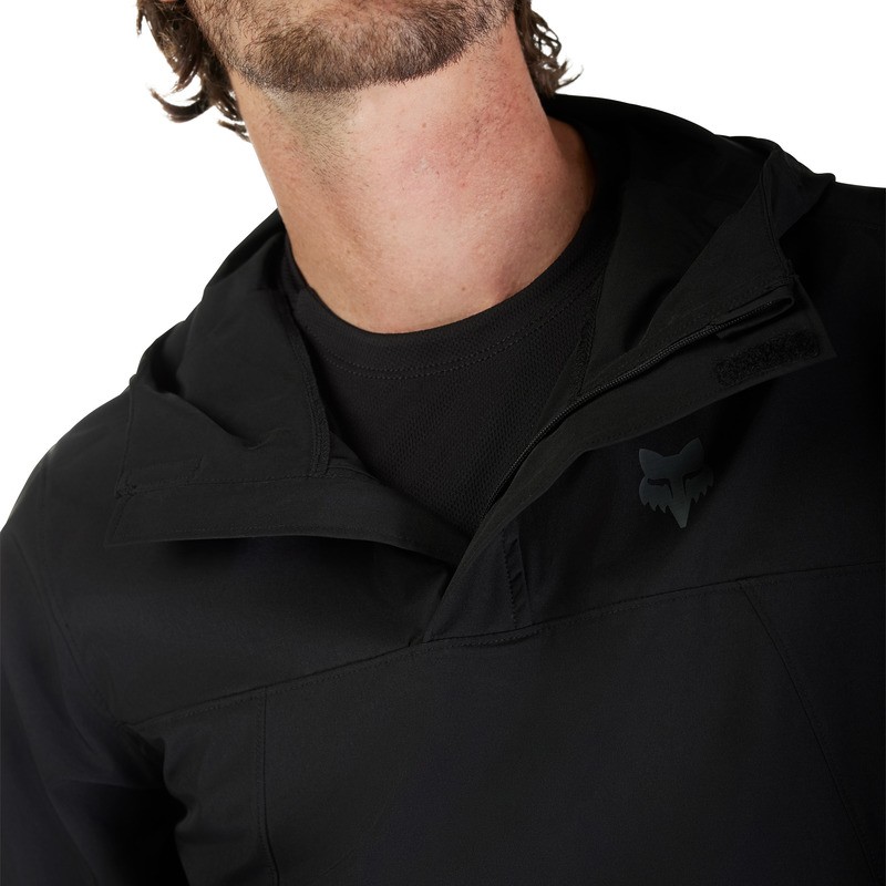 BLUZA ROWEROWA Z KAPTUREM FOX RANGER WIND PULLOVER BLACK XXL