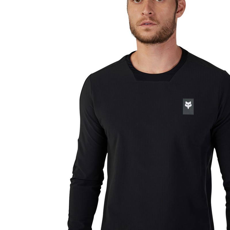 KOSZULKA ROWEROWA Z DŁUGIM RĘKAWEM FOX DEFEND THERMAL BLACK S