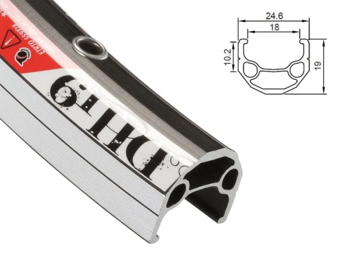 Obręcz mtb ALEXRIMS DH19 26"x32otw. bok CNC kapslowana czarna (NEW)