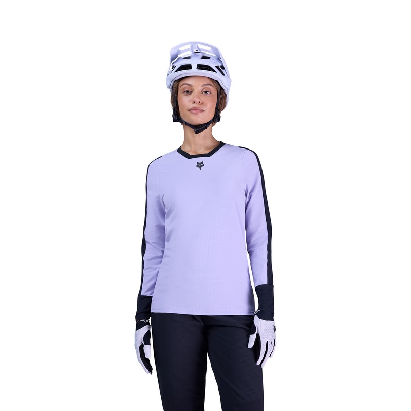 KOSZULKA ROWEROWA Z DŁUGIM RĘKAWEM FOX LADY DEFEND THERMAL LILAC S