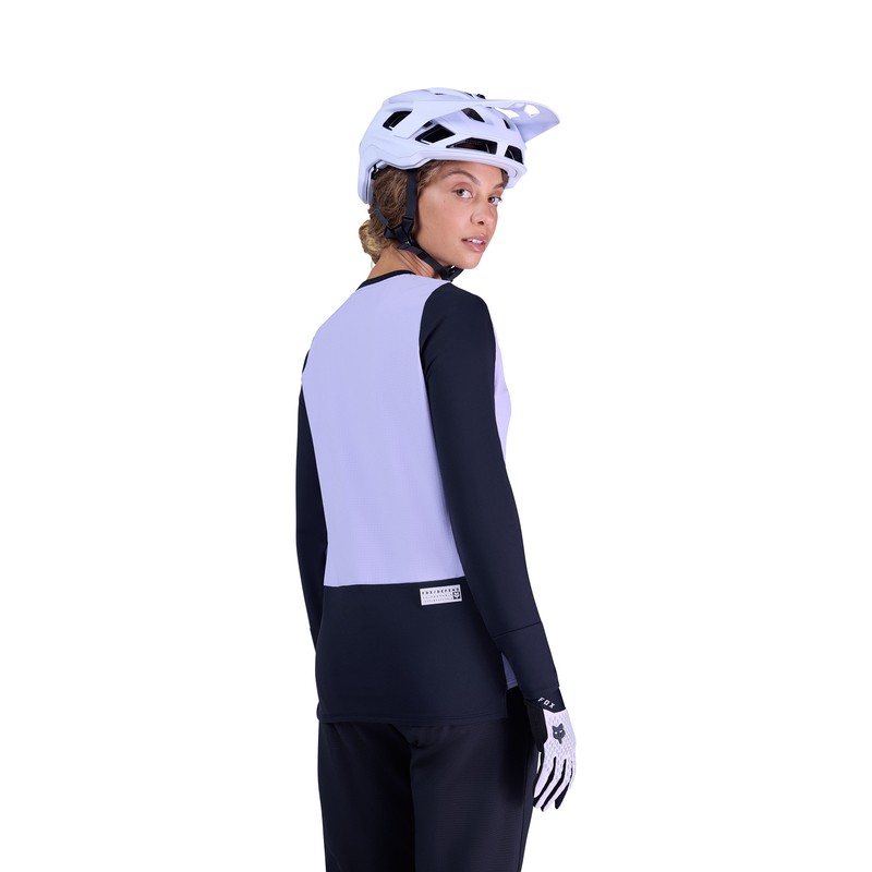 KOSZULKA ROWEROWA Z DŁUGIM RĘKAWEM FOX LADY DEFEND THERMAL LILAC S