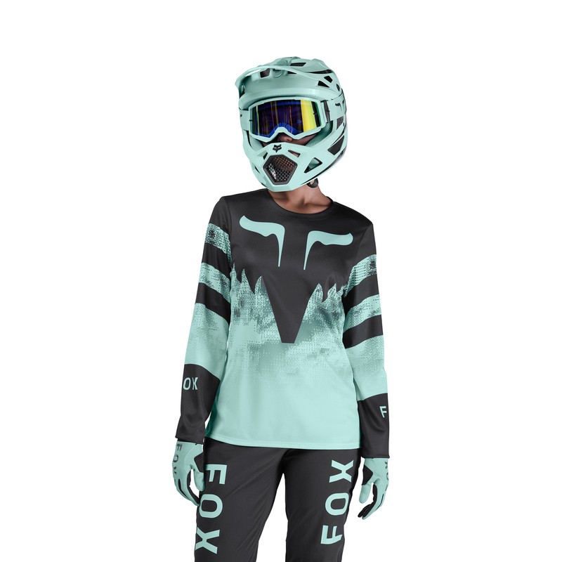 KOSZULKA ROWEROWA Z DŁUGIM RĘKAWEM FOX LADY RANGER KAIROS TURQUOISE S