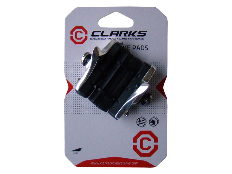 Klocki hamulcowe CLARK'S CP240 SZOSA (Shimano, Campagnolo, Warunki Suche, Obudowa aluminiowa) 52mm czarne + 2x dodatkowe wkładki