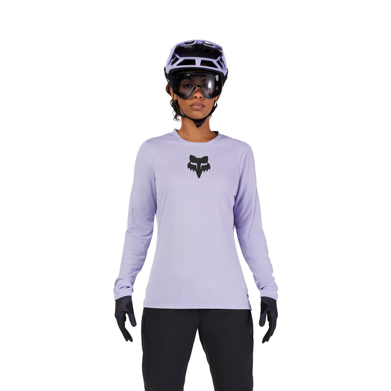 KOSZULKA ROWEROWA Z DŁUGIM RĘKAWEM FOX LADY RANGER HEAD LILAC M