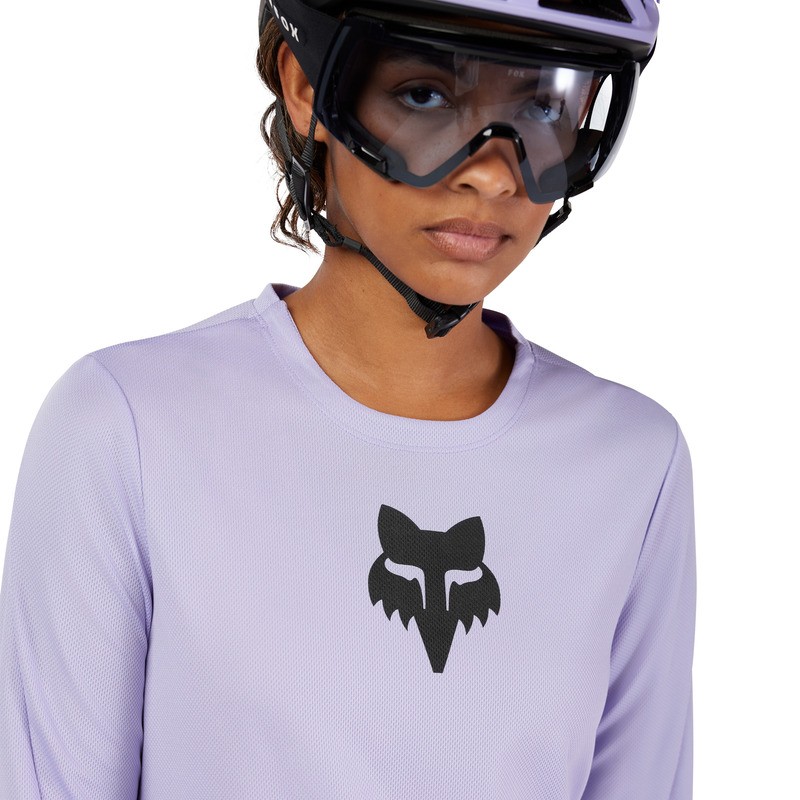 KOSZULKA ROWEROWA Z DŁUGIM RĘKAWEM FOX LADY RANGER HEAD LILAC M