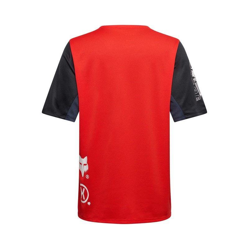 KOSZULKA ROWEROWA FOX JUNIOR DEFEND ELEVATED FLUO RED YXL