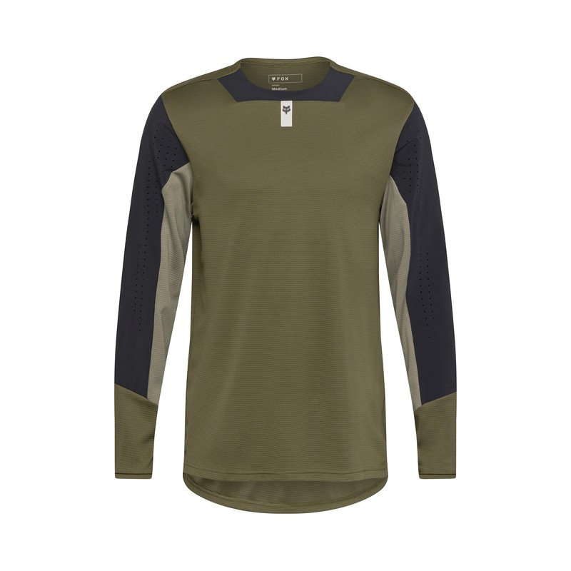 KOSZULKA ROWEROWA Z DŁUGIM RĘKAWEM FOX DEFEND OLIVE GREEN XL