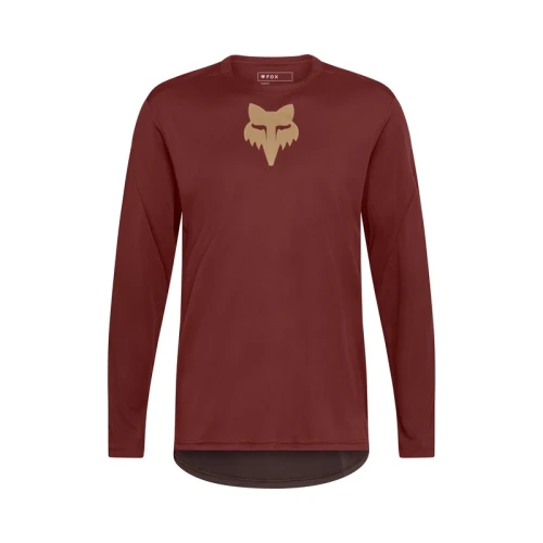 KOSZULKA ROWEROWA Z DŁUGIM RĘKAWEM FOX RANGER HEAD RUST XL