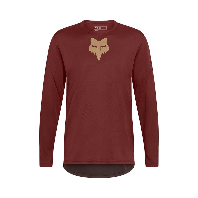 KOSZULKA ROWEROWA Z DŁUGIM RĘKAWEM FOX RANGER HEAD RUST XL