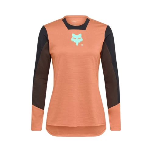 KOSZULKA ROWEROWA Z DŁUGIM RĘKAWEM DAMSKA FOX DEFEND ELEVATED CORAL S