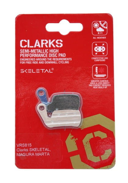 Klocki hamulcowe CLARK'S MAGURA (Marta 2002-2008, Marta SL) CLARKS (EXO, Skeletal) pół metaliczne