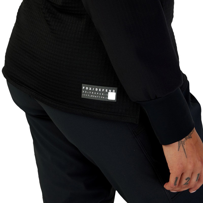 BLUZA ROWEROWA FOX LADY DEFEND THERMAL BLACK S