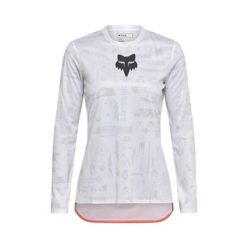 KOSZULKA ROWEROWA Z DŁUGIM RĘKAWEM DAMSKA FOX RANGER LUNAR SE WHITE M