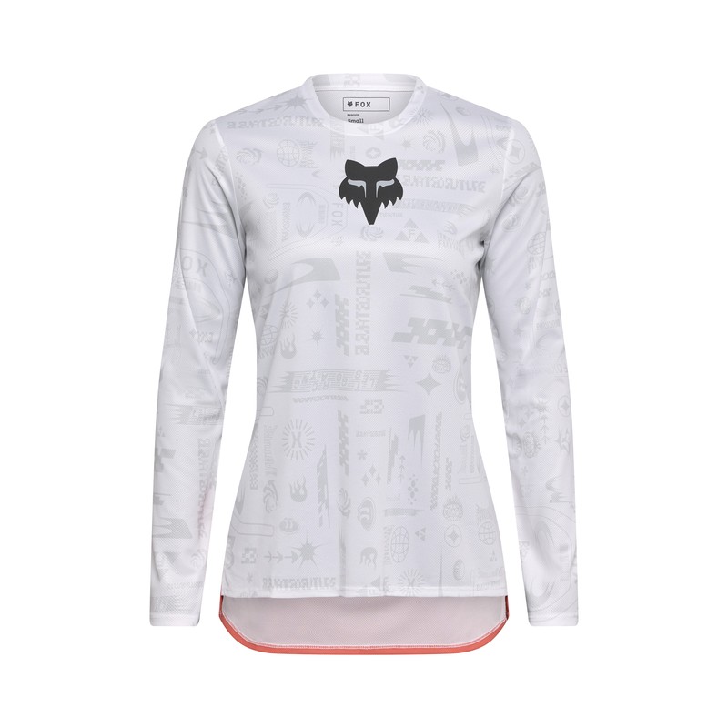 KOSZULKA ROWEROWA Z DŁUGIM RĘKAWEM FOX LADY RANGER LUNAR SE WHITE M