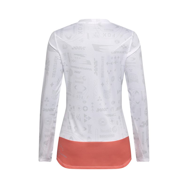 KOSZULKA ROWEROWA Z DŁUGIM RĘKAWEM FOX LADY RANGER LUNAR SE WHITE M