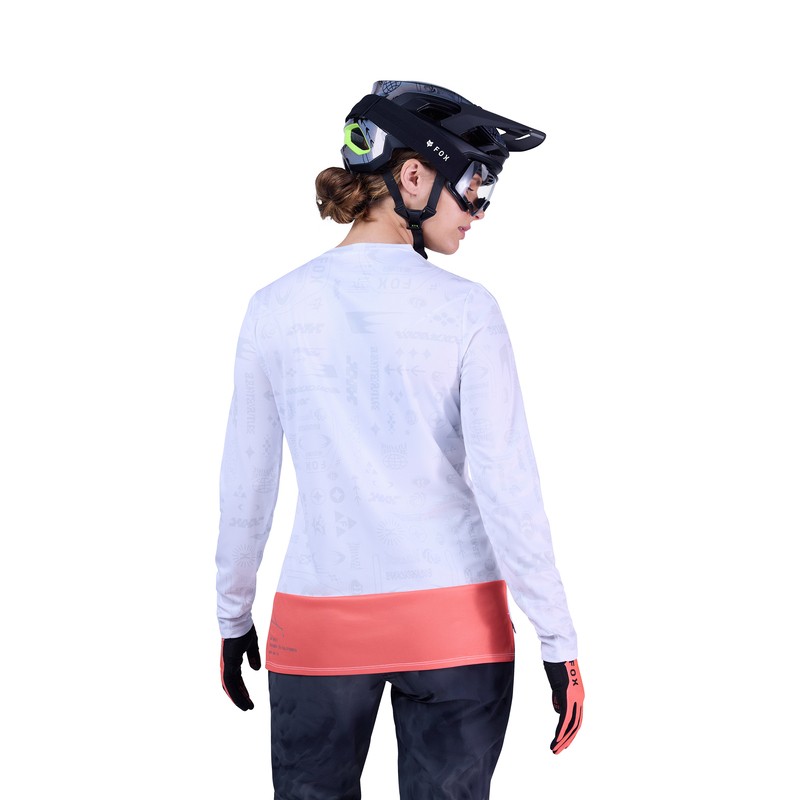 KOSZULKA ROWEROWA Z DŁUGIM RĘKAWEM FOX LADY RANGER LUNAR SE WHITE M