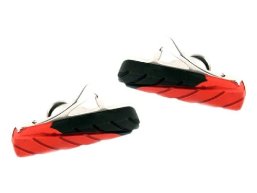 Klocki hamulcowe CLARKS CP471 dla Shimano/Campagnolo, 52mm, Warunki Suche i Mokre, Szosa, Obudowa CNC, Czarno-czerwone (DWZ)