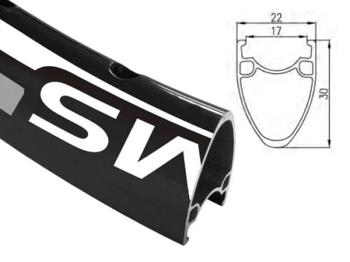 Obręcz szosa ALEXRIMS ATD550 700x32otw. Tubeless Ready H.tarczowy czarna (DWZ)