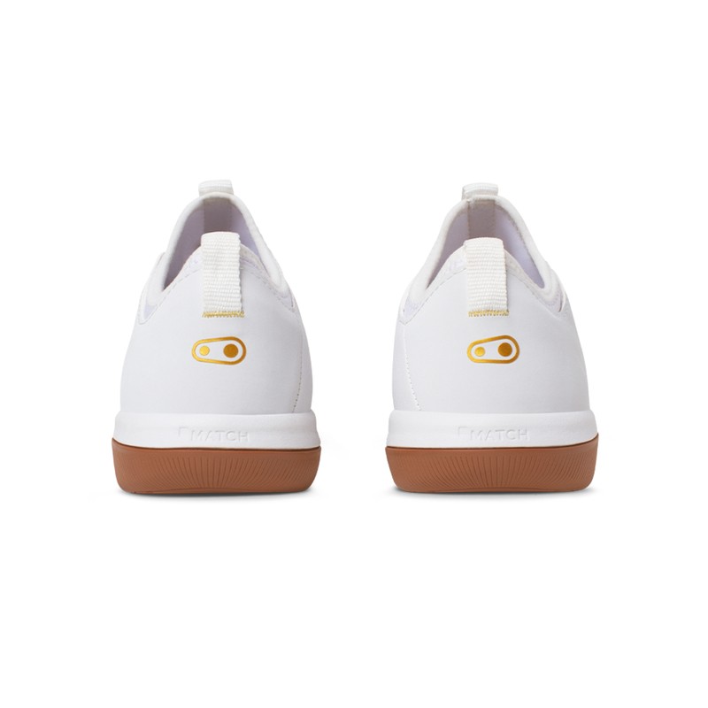 BUTY CRANKBROTHERS STAMP STREET LACE WHITE/GOLD - GUM OUTSOLE 7.5 (40 EU)