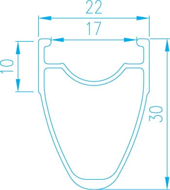 Obręcz szosa ALEXRIMS CX30 700x32otw. bok CNC czarna (NEW)