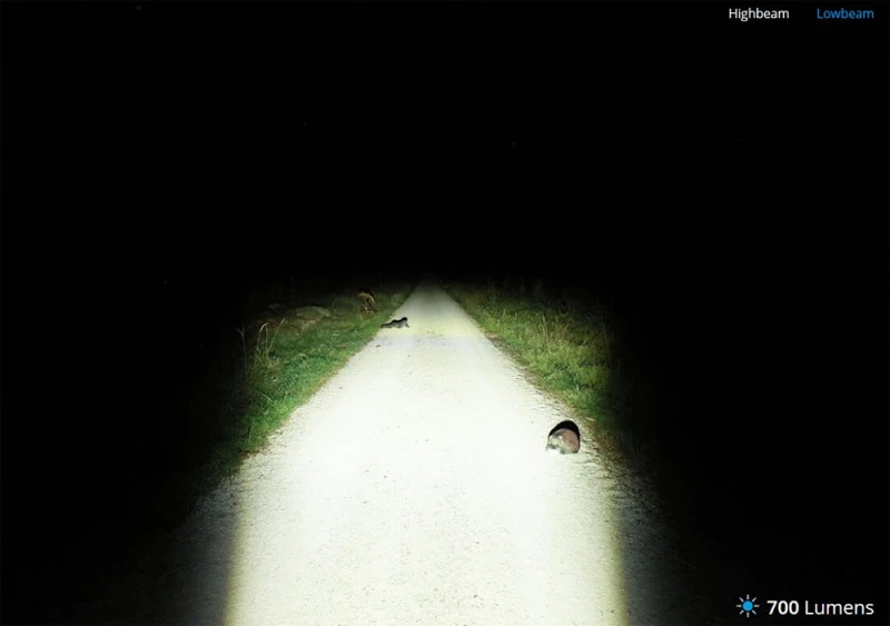 Lampka przednia LUPINE SL NANO AF 1100 Lumenów/140 Lux, Bateria zewnętrzna 25Wh/3.5Ah SmartCore, Obejma 31.8mm (NEW)