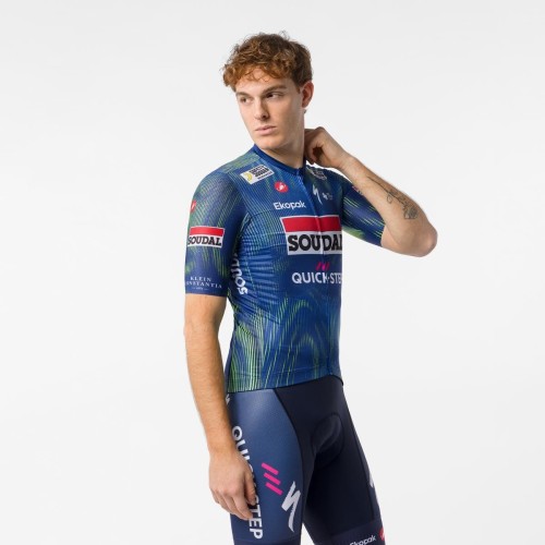 Koszulka kolarska Competizione 4, Team Soudal Quick Step, blue/electric lime, rozmiar L