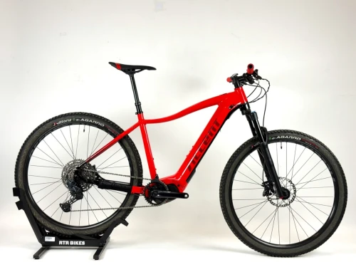 Rower elektryczny eMTB 29" E-PEAK EP6, czarno-czerwony M (po testach, stan dobry, widoczne umiarkowane ślady użytkowania)