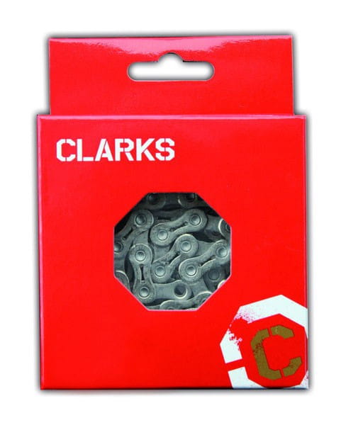 Łańcuch rowerowy CLARK'S YBN C9 SHIMANO CAMPAGNOLO SRAM (9 Biegów, CP 1/2"x11/128", dł.116 ogniw, szer.6.4mm, spinka do łańcucha) Standard srebrny
