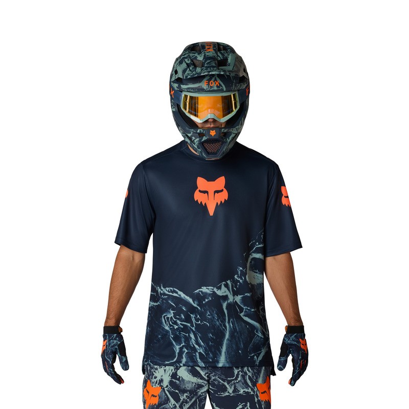 KOSZULKA ROWEROWA JUNIOR FOX RANGER IMG PRINT ARCTIC BLUE YM