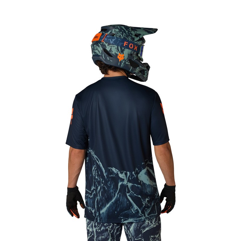 KOSZULKA ROWEROWA JUNIOR FOX RANGER IMG PRINT ARCTIC BLUE YM